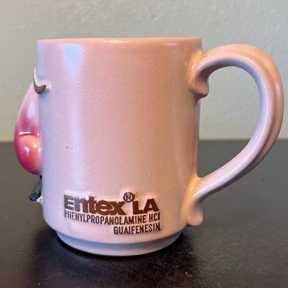 VTG Entex LA Drug Pharmaceutical Promotional 3-D Big Nose & Mustache Pottery Mug - Picture 7 of 12